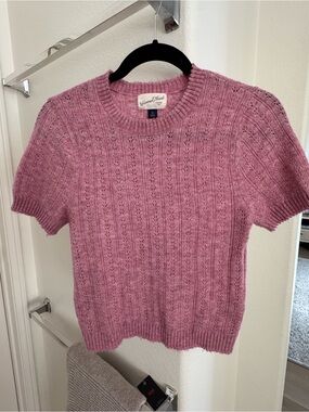 Universal Thread Short Sleeve Knit Sweater - Pink